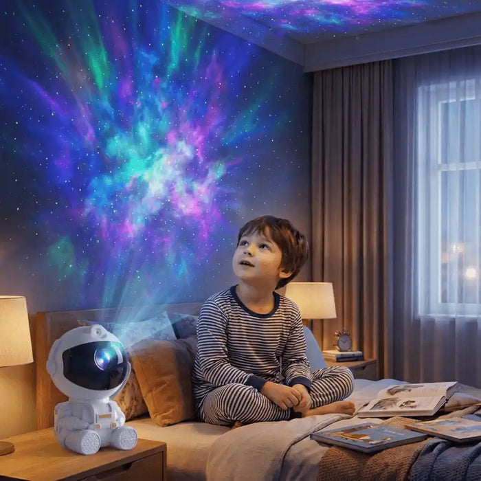 Astronaut Galaxy Projector in a child’s bedroom